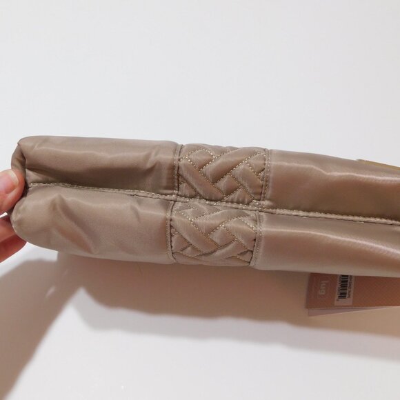 Lug Flash Sand Taupe Multi Compartment Cosmetic Make Up Travel Zip Organizer Bag - Picture 7 of 12